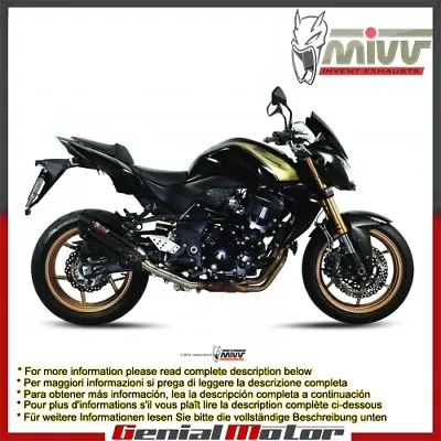 Mivv Exhaust Muffler Suono Black Stainless Steel Kawasaki Z 750 R 2011 > 2014 • $470.84